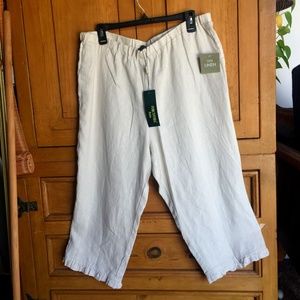 Capri linen pants